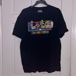 Super Mario black Graphic Tee large